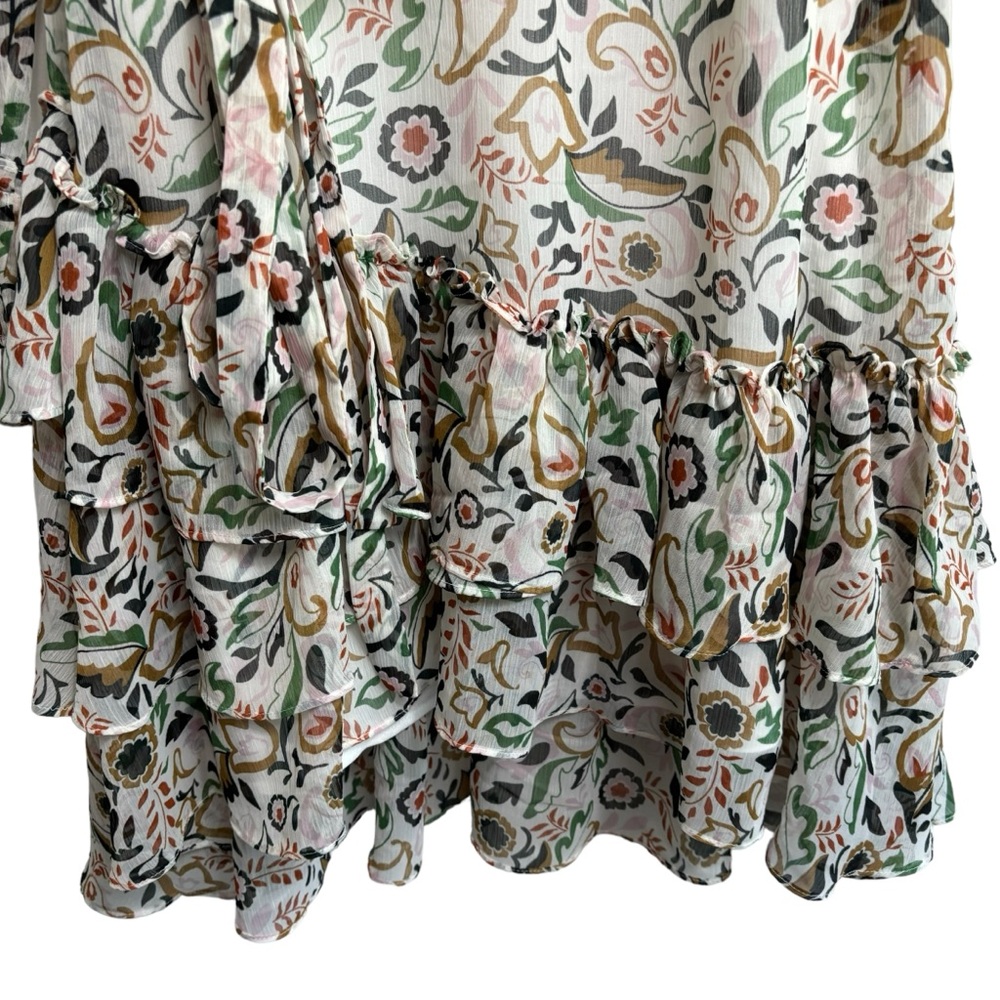Ted Baker London Aishia Long Sleeve Floral Print Ruffle Long‎ Sleeve Dress - Picture 10 of 16